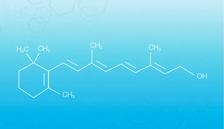 Diagram representing a chemical function for retinol.